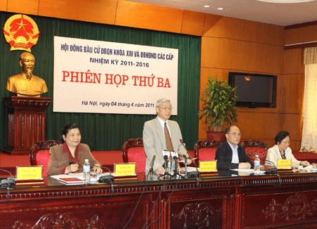 Hội đồng bầu cử họp phiên thứ ba 